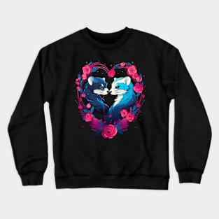 Ferret Couple Valentine Crewneck Sweatshirt